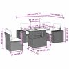 vidaXL 6-delige Loungeset met kussens poly rattan zwart