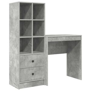vidaXL Bureau Beton Grijs 115,5 x 40 x 127 cm 2 st
