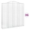 vidaXL Schanskorven 6 st gewelfd 200x30x200/220 cm ijzer