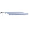 vidaXL Handmatige Luifelhouder met LED's Blauw en Wit 5 &times; 3,5 m