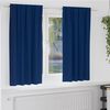 vidaXL Zwart-out Gordijnen met Ringen 2 pcs Donkerblauw 175 x 140 cm
