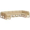 vidaXL Buiten bankenset 10 st Wit en Beige
