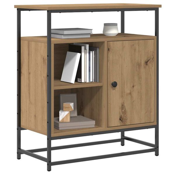 vidaXL Dressoir Artisan Eiken 69 x 35 x 80 cm Bewerkt hout