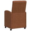 vidaXL Eetstoelen met wielen 2 pcs Bruin 57 x 67 x 98 cm Kunstleer