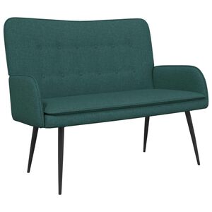 vidaXL 2-Zits Sofa Donkergroen 115 x 61 x 87 cm Stof
