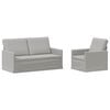 vidaXL Bankstel 2 pcs Wolkengrijs Stof