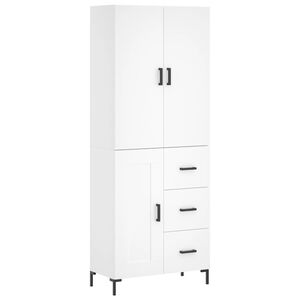 vidaXL Hoge kast 69,5x34x180 cm bewerkt hout wit