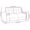 vidaXL Loveseat bank 160x77x82 cm fluweel donkergrijs
