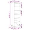 vidaXL Schoenenkast 30x34x105 cm massief grenenhout