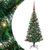 vidaXL Kunstmatig Voorverlicht Kerstboom Groen 120 cm PVC en Metaal