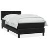 vidaXL Boxspring met matras fluweel zwart 80x220 cm