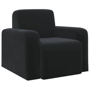 vidaXL Fauteuil Zwart fluweel