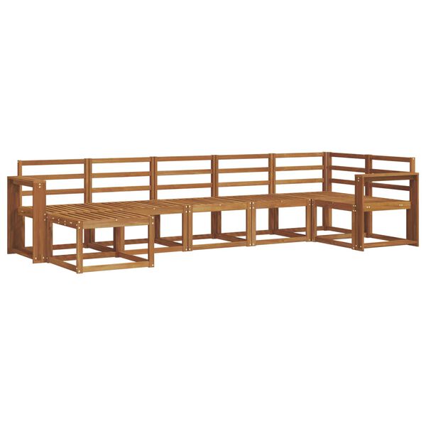 vidaXL Buiten bankenset 7 pcs Naturel Massief Acaciahout