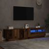 vidaXL Tv-meubel met LED 180x35x40 cm bewerkt hout oud hout