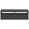 vidaXL Tv-meubelen 2 st met LED-verlichting 60x35x40 cm grijs