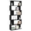 vidaXL Boekenkast Zwart Eiken 80x24x190,5 cm Engineered Wood