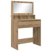 vidaXL Slaapkamer Kaptafels Artisan Eiken 80 x 39,6 x 135 cm