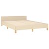 vidaXL Bedframe zonder matras stof cr&egrave;mekleurig 140x190 cm