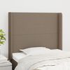 vidaXL Hoofdbord met randen 93x16x118/128 cm stof taupe