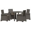 vidaXL Tuin eettafelset 5 st Lichtgrijs en Taupe PP