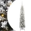 vidaXL Kunstkerstboom met led-verlichting Groen en wit 180 cm