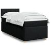 vidaXL Boxspring met matras stof zwart Single (alleen AU)