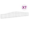 vidaXL Schanskorven 7 st gewelfd 400x30x40/60 cm ijzer