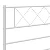 vidaXL Bedframe met hoofdbord metaal wit 100x190 cm