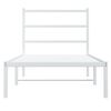 vidaXL Bedframe met hoofdbord metaal wit 90x190 cm