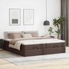 vidaXL Ottoman bed met matrassen 180x200cm kunstleer bruin