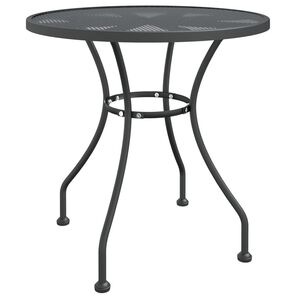 vidaXL Tuintafel &Oslash;80x72 cm metaalgaas antracietkleurig