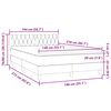 vidaXL Boxspring met matras fluweel donkerblauw 140x210 cm