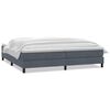 vidaXL Boxspring met matras fluweel donkergrijs 200x210 cm