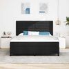 vidaXL Boxspring bed met matras met LED Zwart 180 x 200 cm Stof