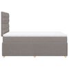 vidaXL Boxspring met matras stof taupe 120x190 cm