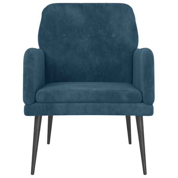 vidaXL Fauteuil 62x79x79 cm fluweel blauw