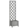 vidaXL Plantenbak met latwerk 40x30x135 cm massief vurenhout
