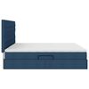 vidaXL Opslag bed met matras met matras Blauw 200 x 200 cm Polyester