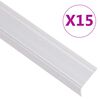 vidaXL Trapneuzen L-vormig 15 st 100 cm aluminium zilverkleurig