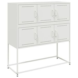 vidaXL Dressoir 100,5x39x107 cm staal wit
