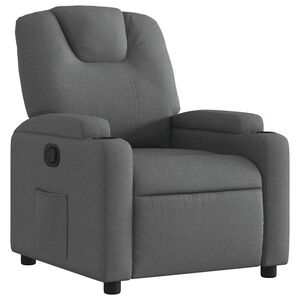 vidaXL Relaxfauteuil Donkergrijze Stof