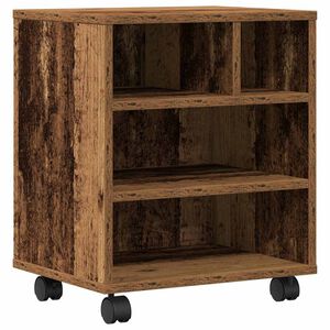 vidaXL Printerstand met opslag Oud hout 41 x 32 x 48 cm Bewerkt hout