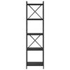 vidaXL Boekenkast Zwart Eiken 40 x 30 x 155 cm Bewerkt hout