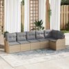 vidaXL Tuin Sofa Set 6 pcs Beige poly rattan