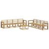 vidaXL Buiten bankenset 9 pcs Wit 59 x 59 x 37 cm Massief Acaciahout