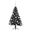 vidaXL Kunstmatig Voorverlicht Kerstboom met 150 LED Zwart 120 cm PVC