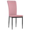 vidaXL Eetkamerstoelen 4 st fluweel roze