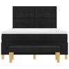 vidaXL Boxspring bed met matras met hoofdeinde Zwart 140 x 190 cm Stof