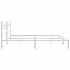 vidaXL Bedframe met hoofdbord metaal wit 200x200 cm