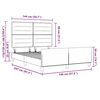 vidaXL Bedframe met hoofdeinde Lichtgrijs 140 x 200 cm Stof